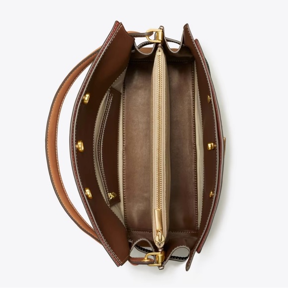 Tory Burch Black and Tan Satchel - Picture 5 of 7